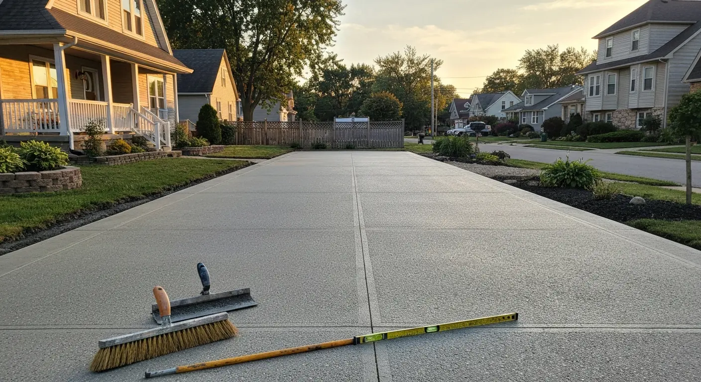 Concrete driveway in Independence