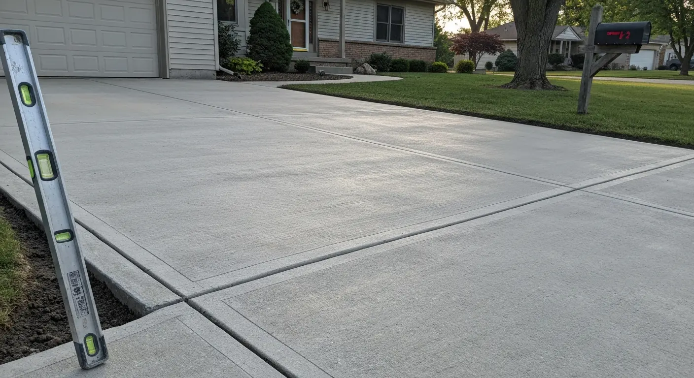 Concrete driveway