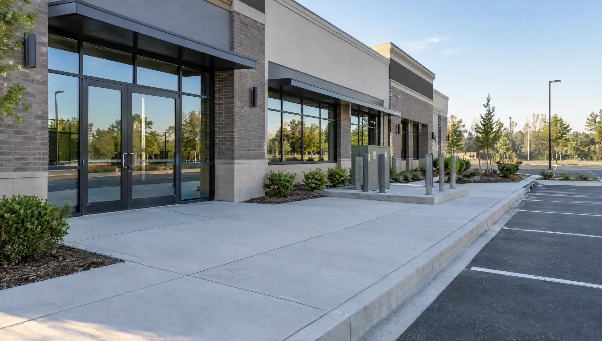 Commercial concrete sidewalks and flatwork