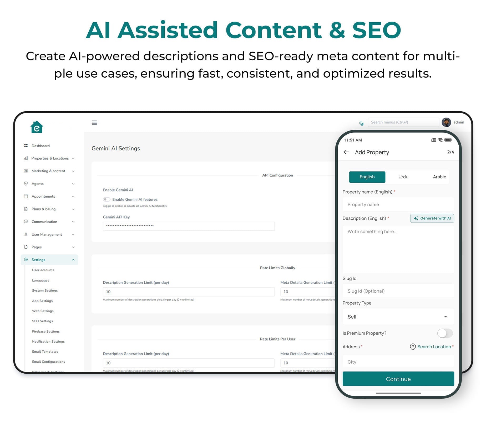 AI-Powered Listings — Creation & SEO