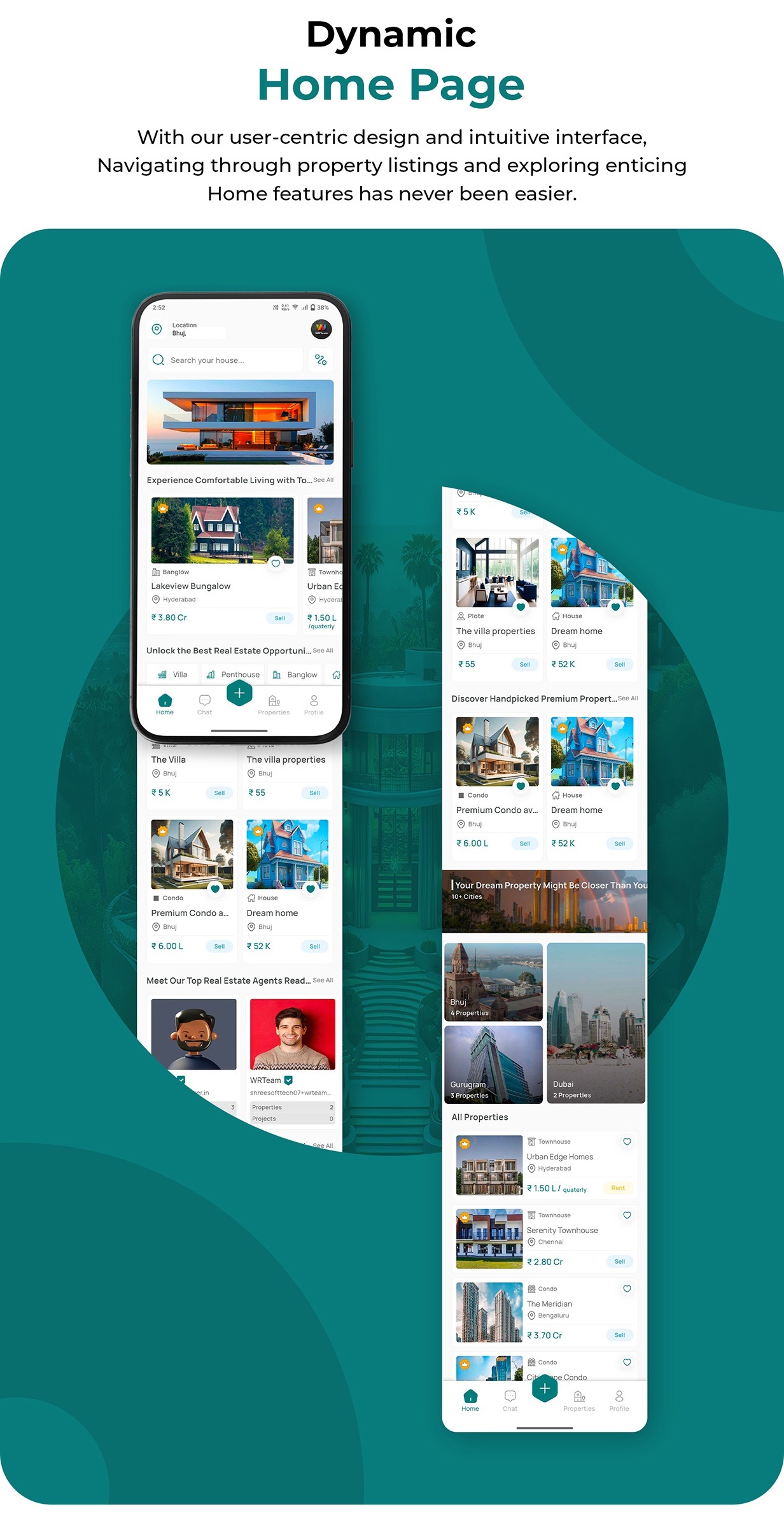Dynamic home page screen