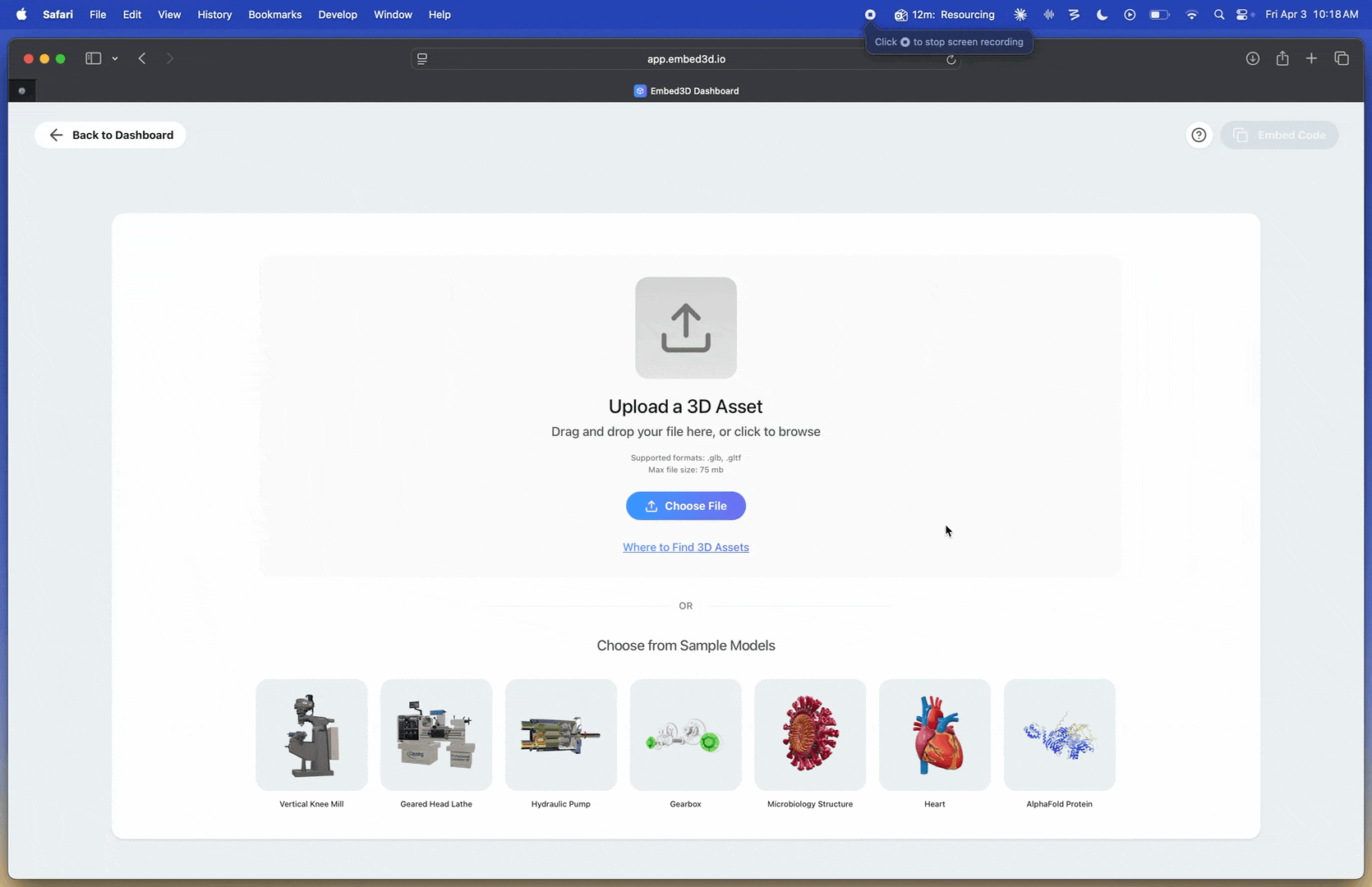 Upload Any 3D File