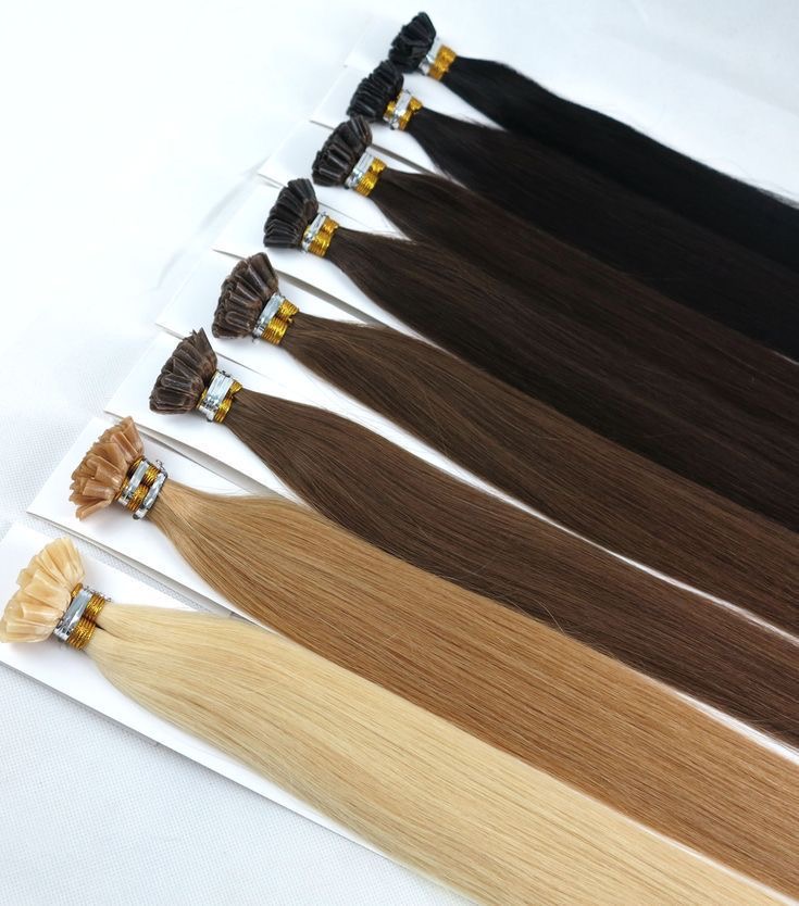 Premium quality hair extensions in various natural colors from black to blonde at Charbel Hair Beauty salon in Dubai
