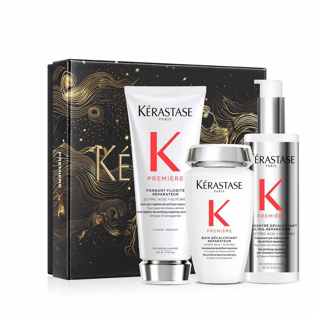 Kerastase repair gift set with multiple hair treatment products in Dubai