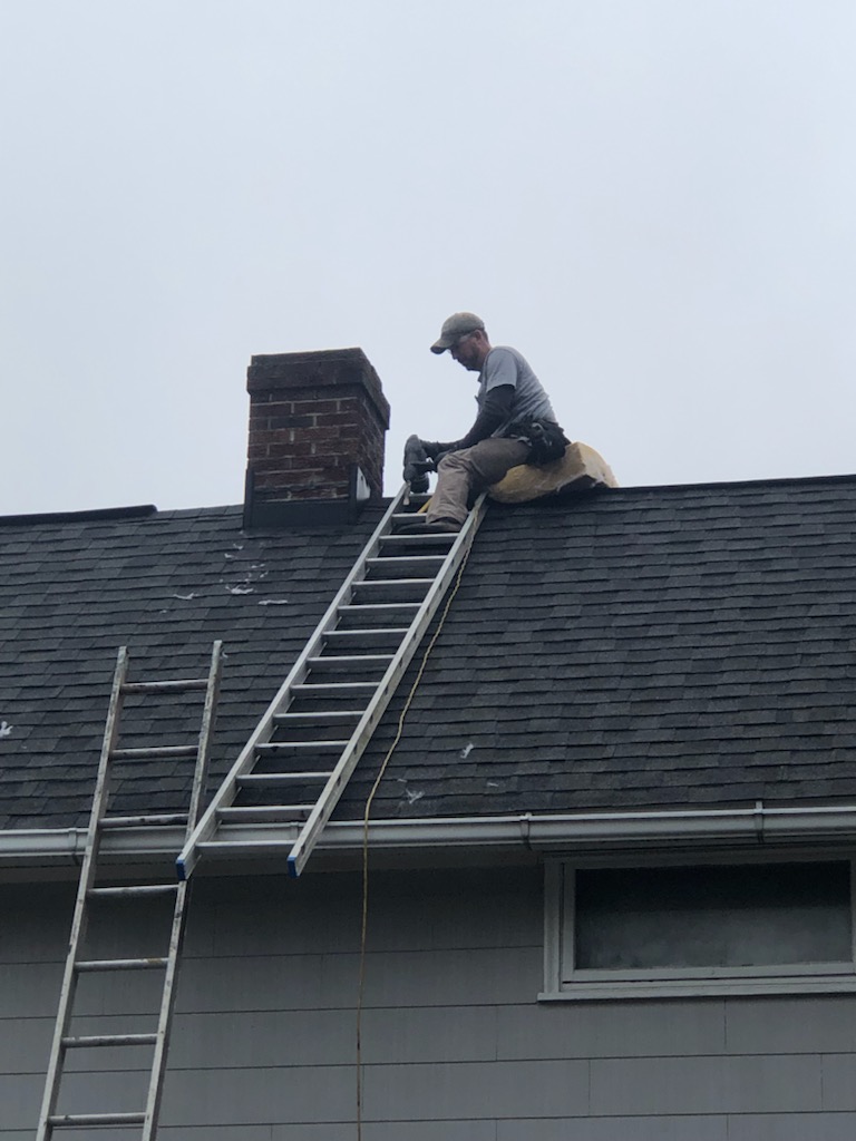 John McCabe working on an Ohio home