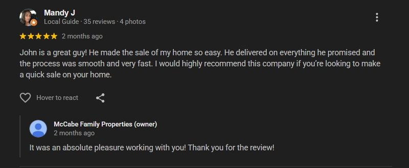 Seller review