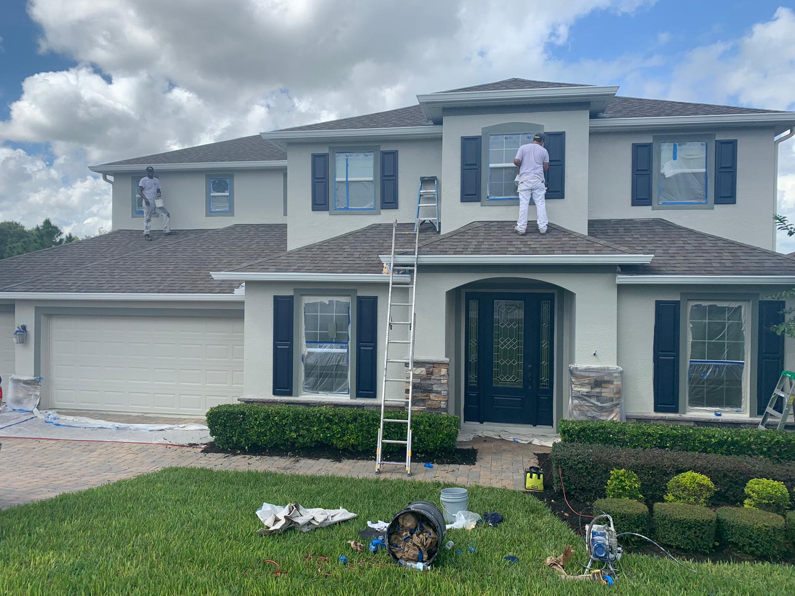 Exterior painting work