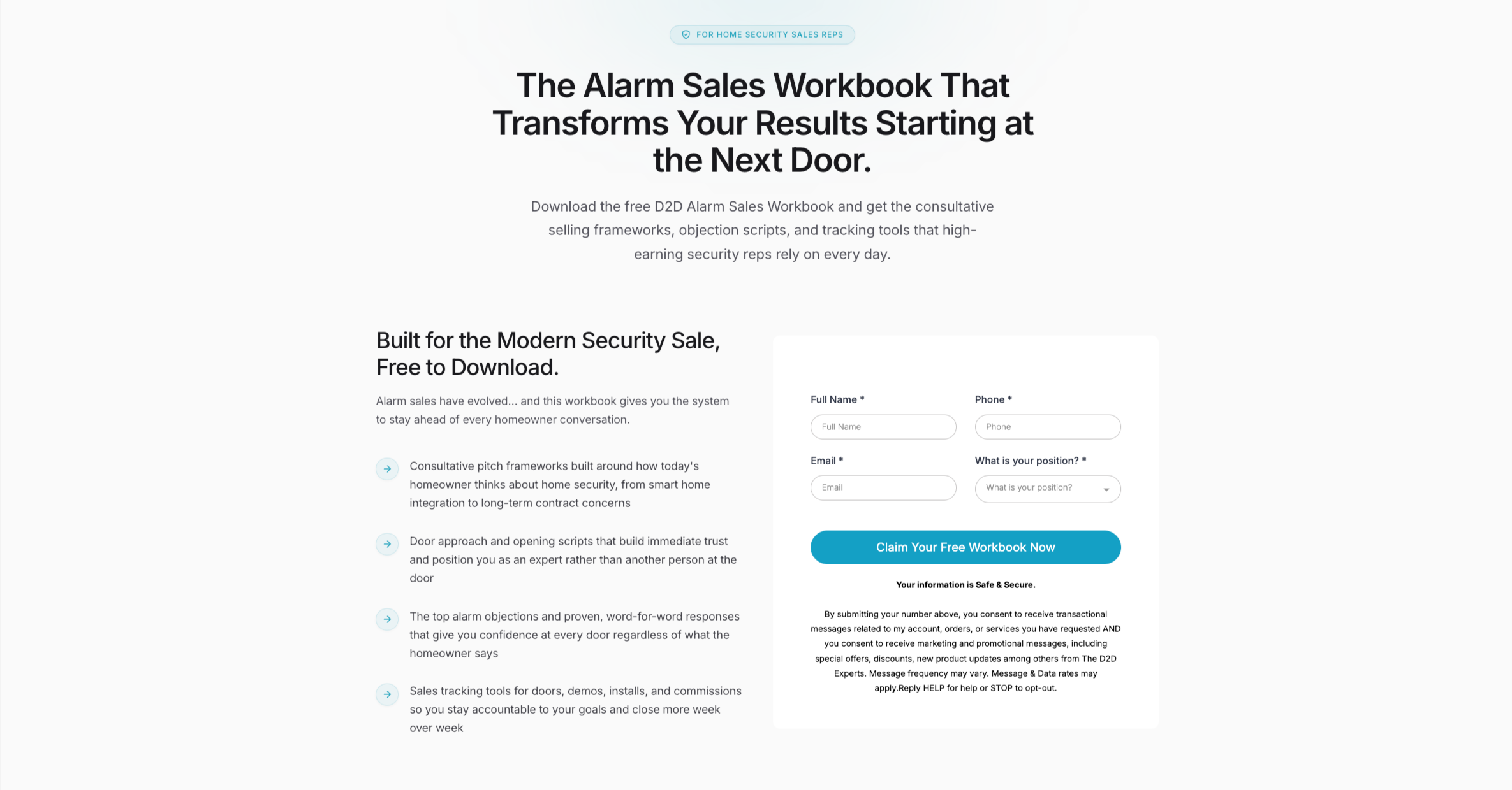 Alarm Sales Workbook | Door-to-Door Security Scripts | D2DU