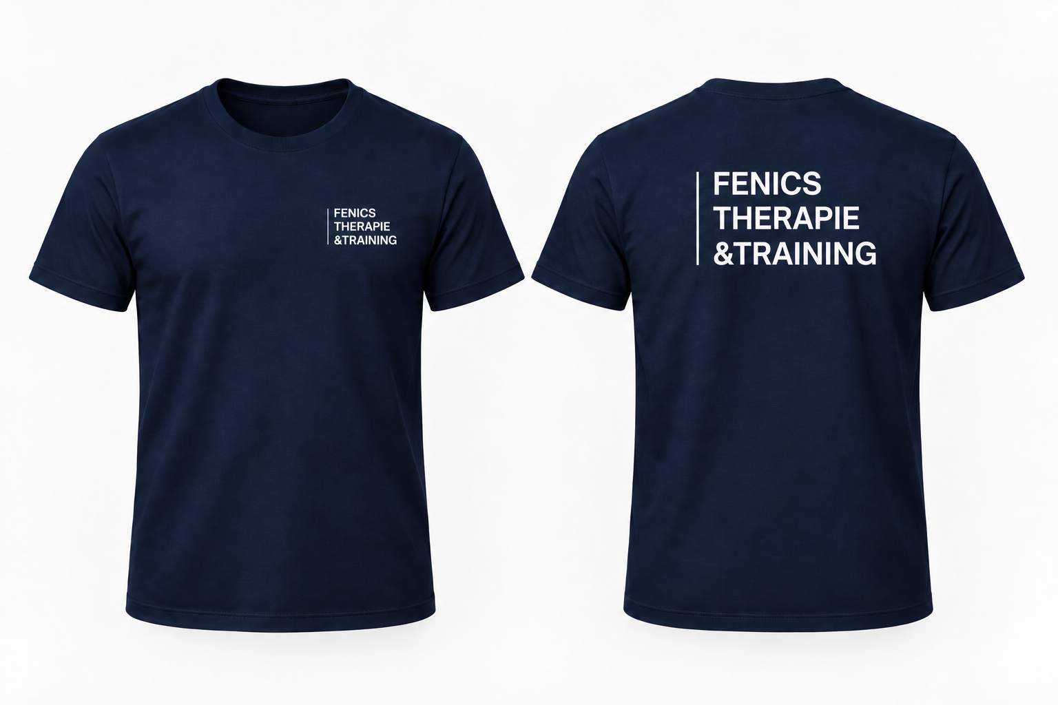 Atomic 150 T-Shirt, Navy, FENICS Logo vorne und hinten gedruckt