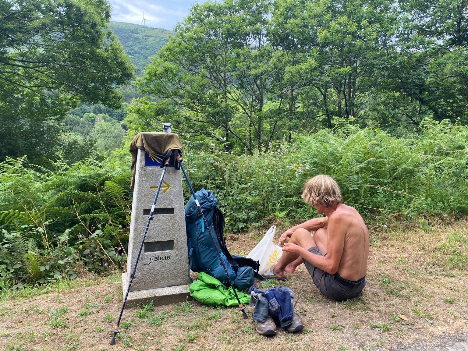 Tijdens de tocht naar Santiago de Compostela