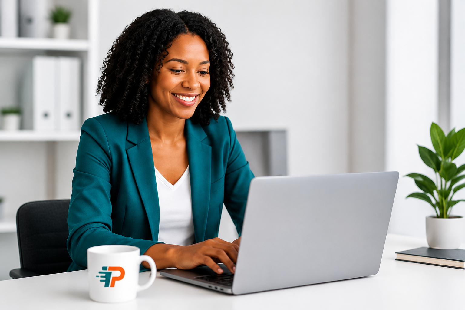 Tax Professional working on laptop