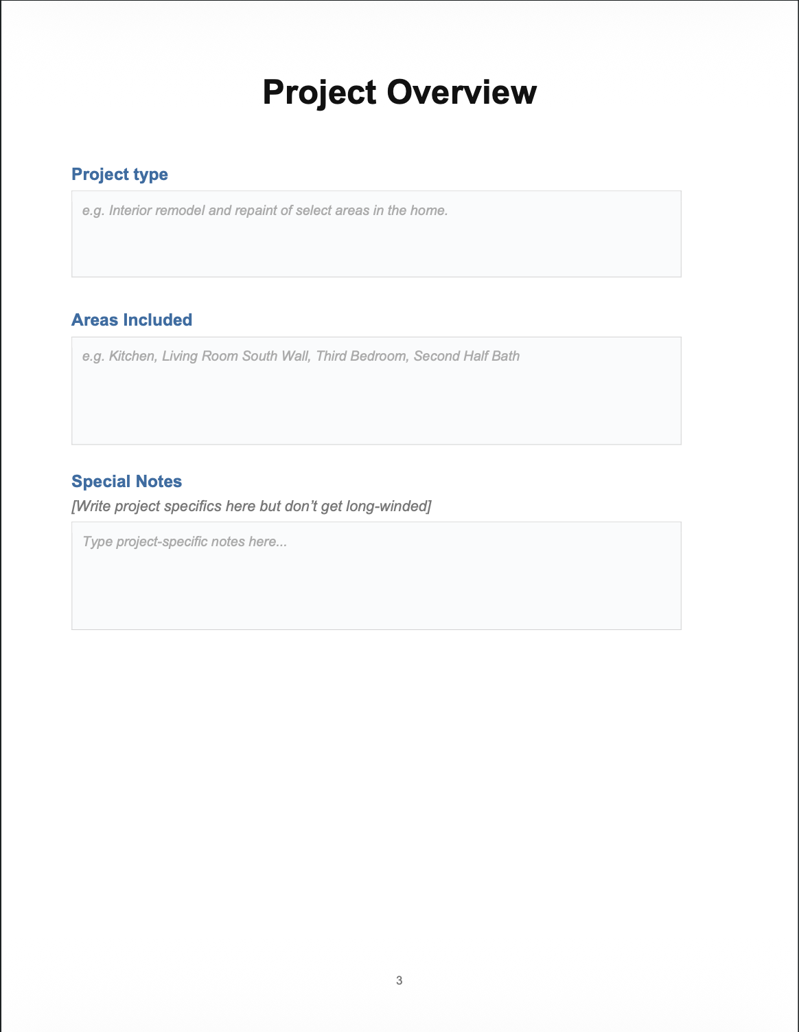 Painting Proposal — Professional Process
