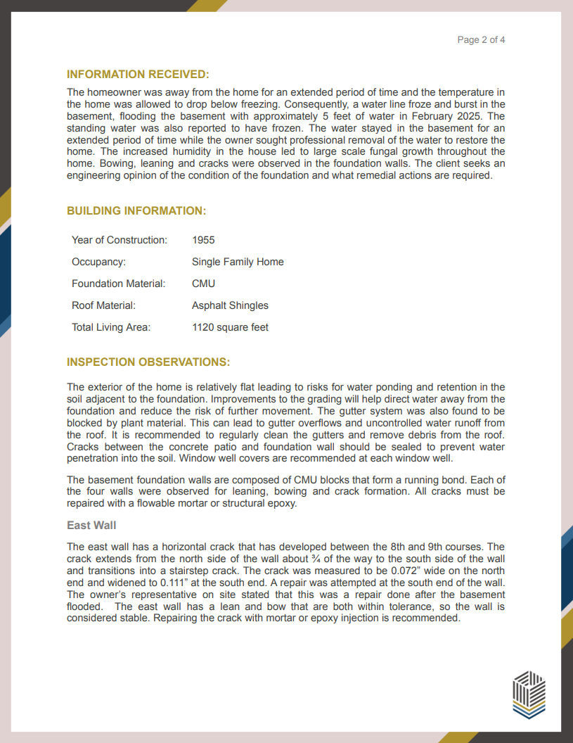 one of the larger cracks in the walls