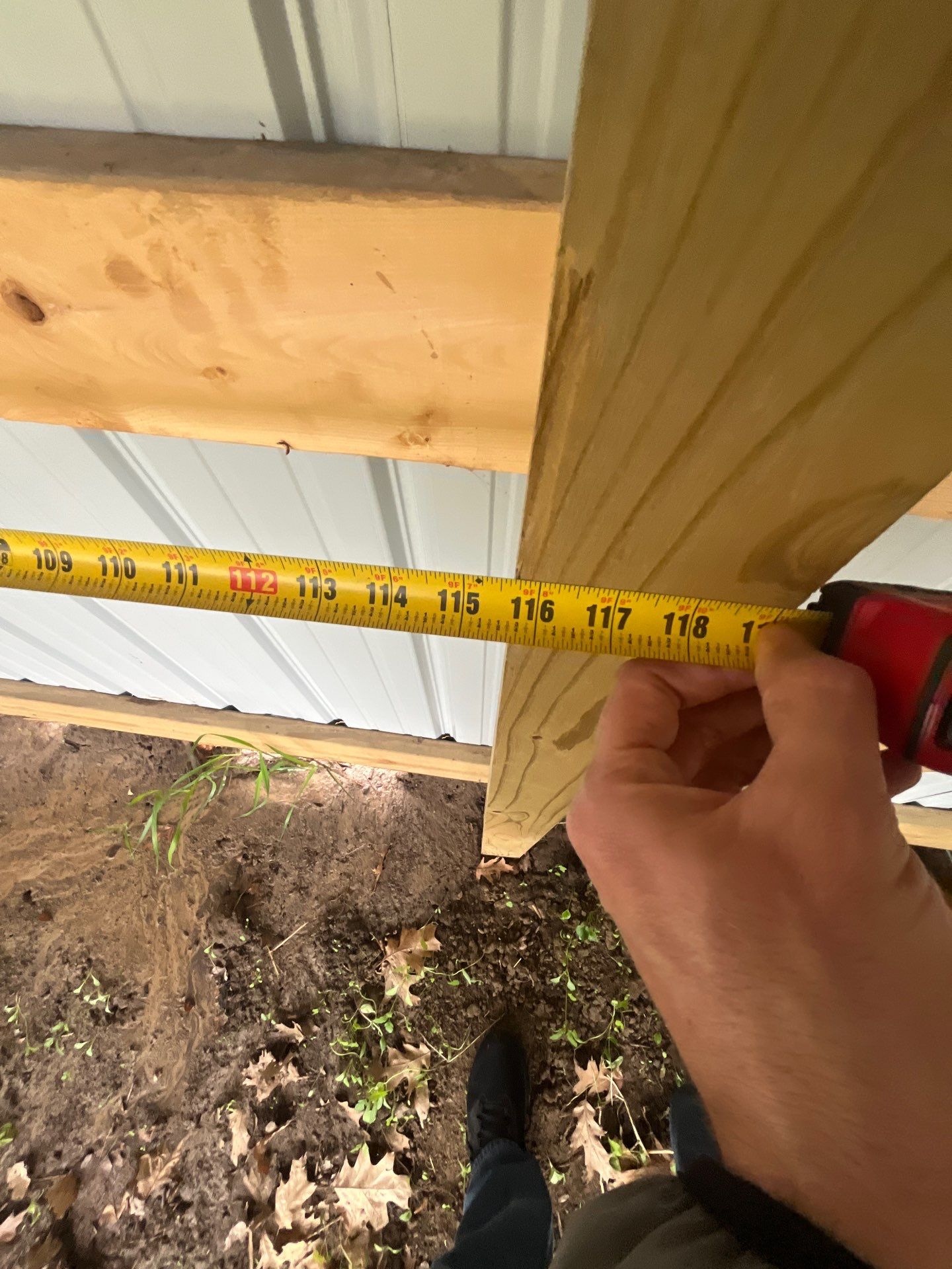 taping the wall length