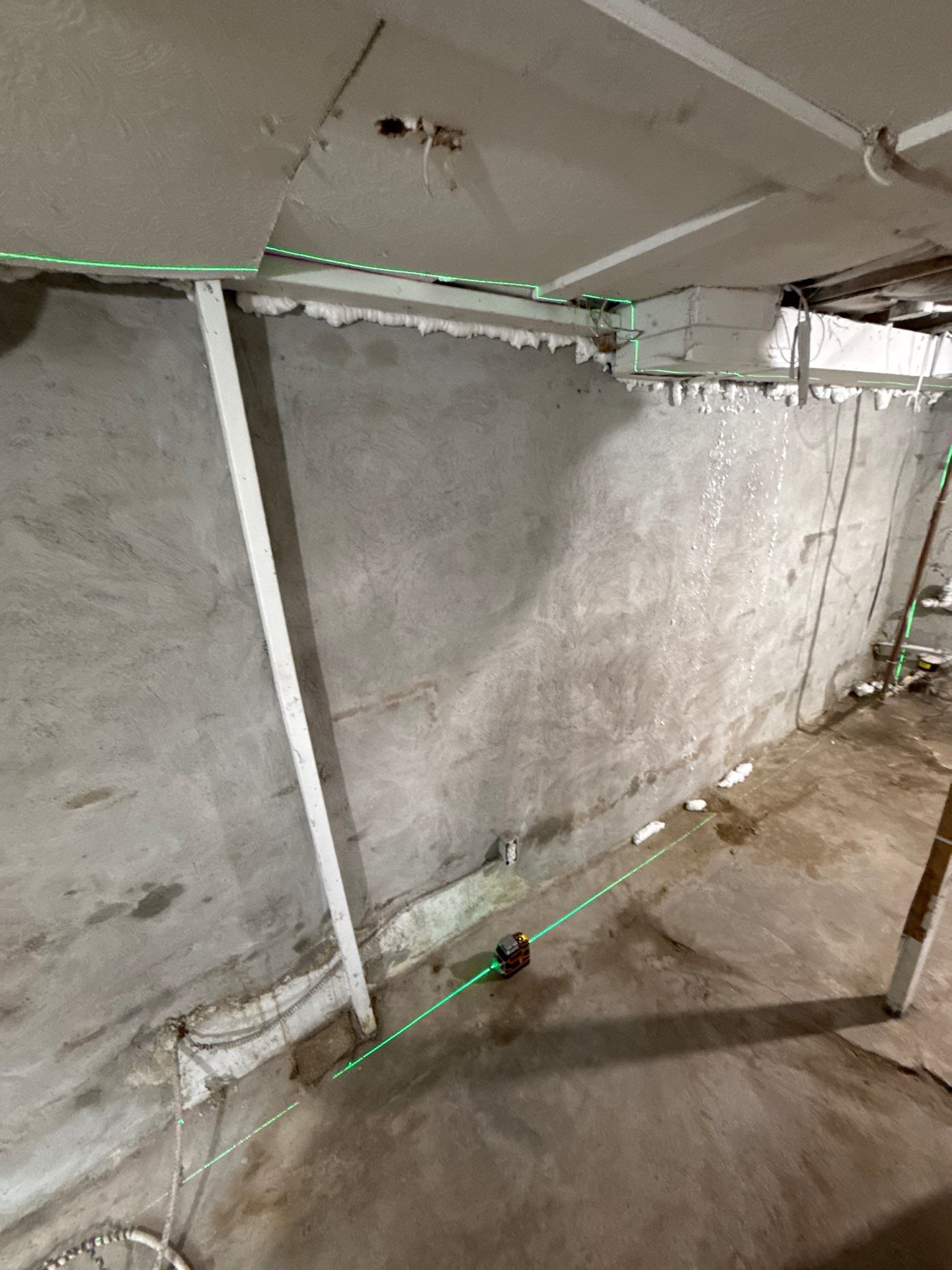 picture of the basement wall