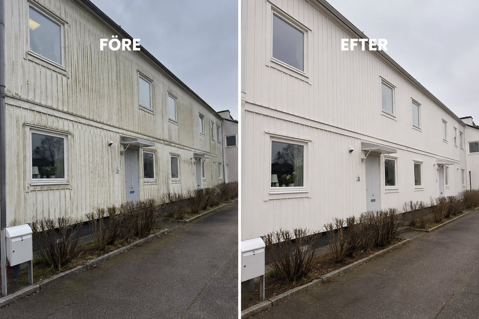 Tvätt av träfasad i Göteborg