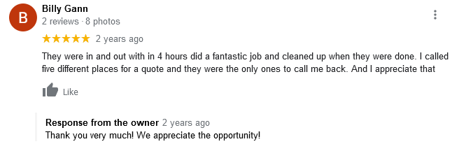 AJR Heating Air Conditioning Refrigeration, Inc. Google Review