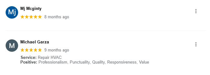 AJR Heating Air Conditioning Refrigeration, Inc. Google Review