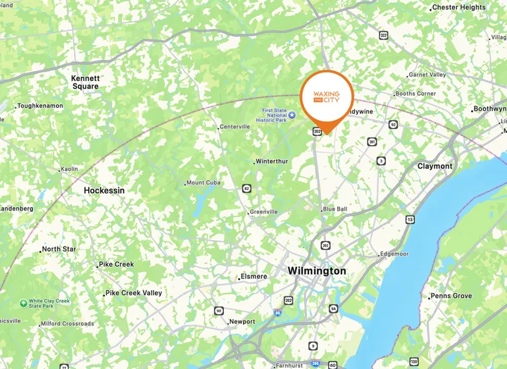 Map — Waxing The City Concord Pike, DE