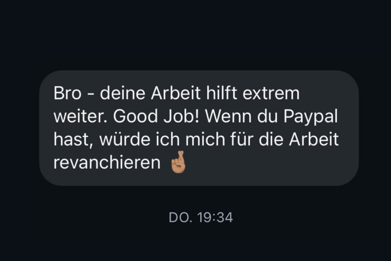 Reaktion auf Sebastian
