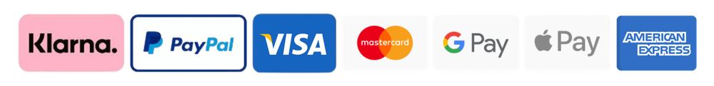 Zahlungsarten: Visa, Mastercard, Amex, Apple Pay, Klarna