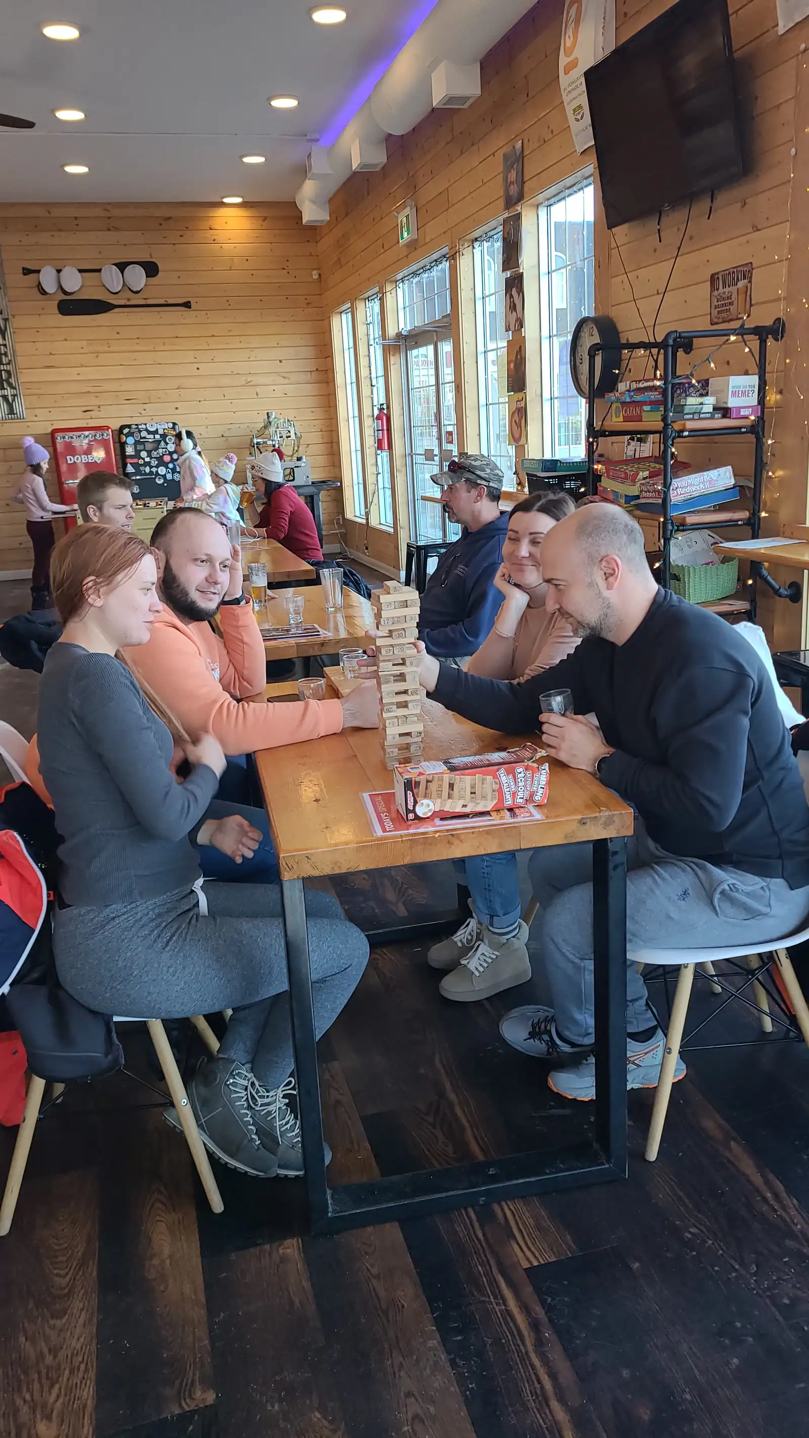 Guests enjoying the 2nd Wind Brewery taproom in Sylvan Lake