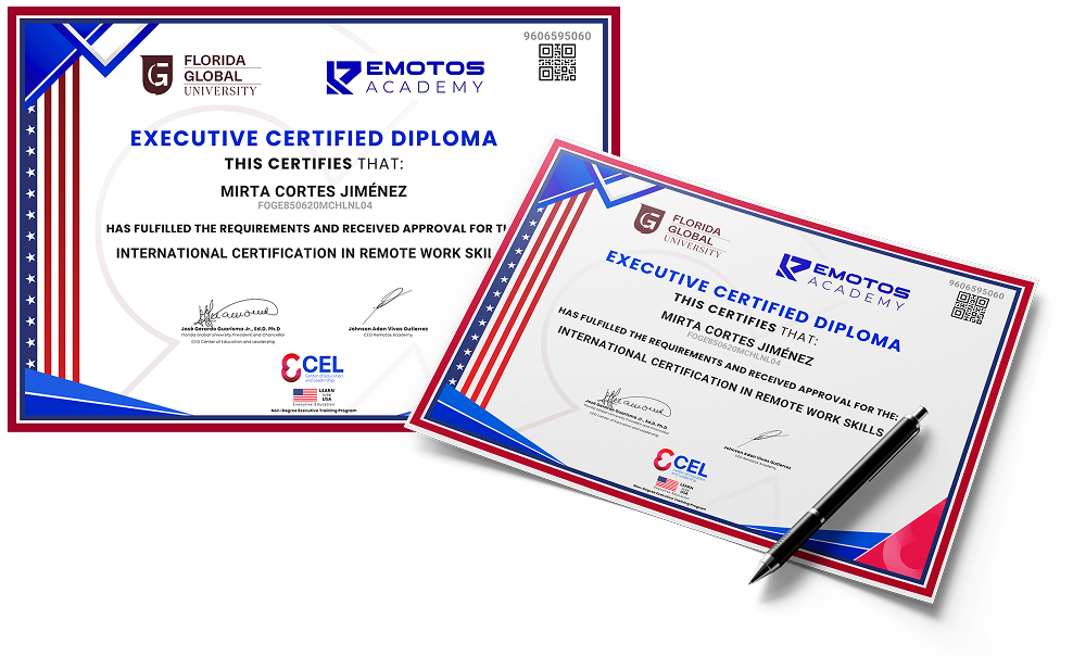 Certificación avalada por Florida Global University y CEL — Remotos Academy