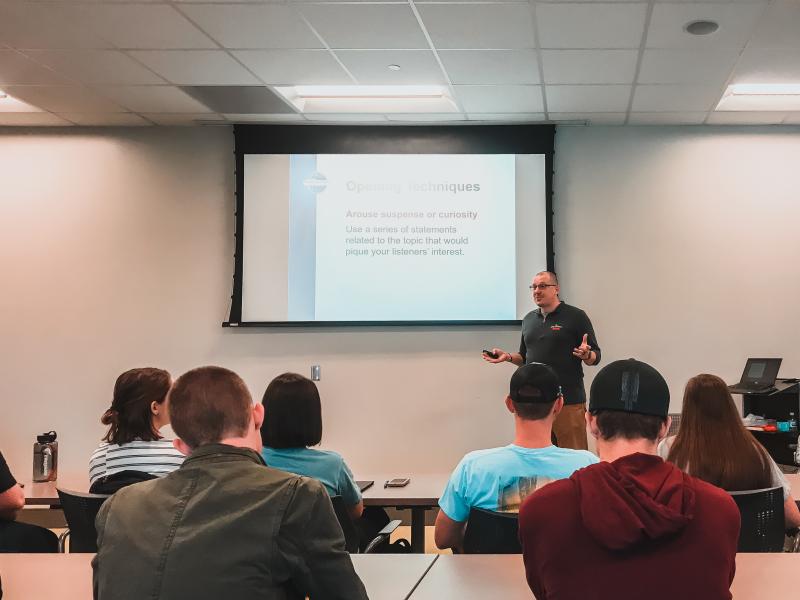 Michael Arnold teaching storytelling