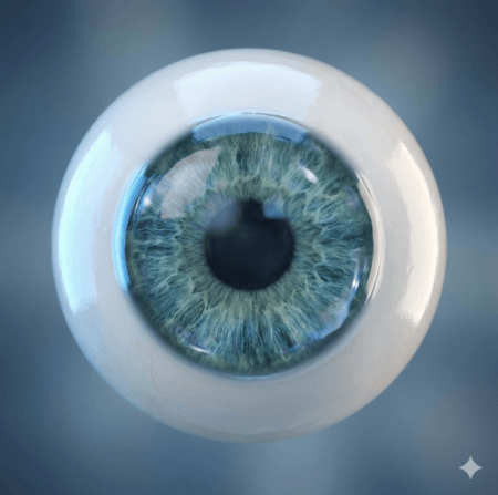 A healthy human eye