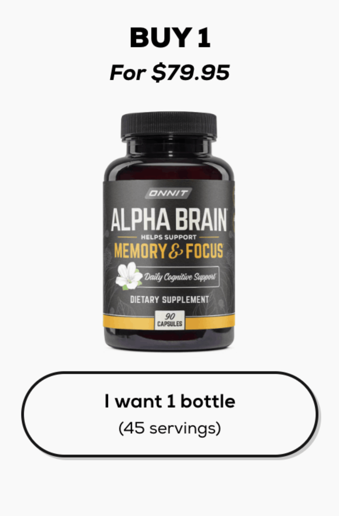alpha brain 30 day supply