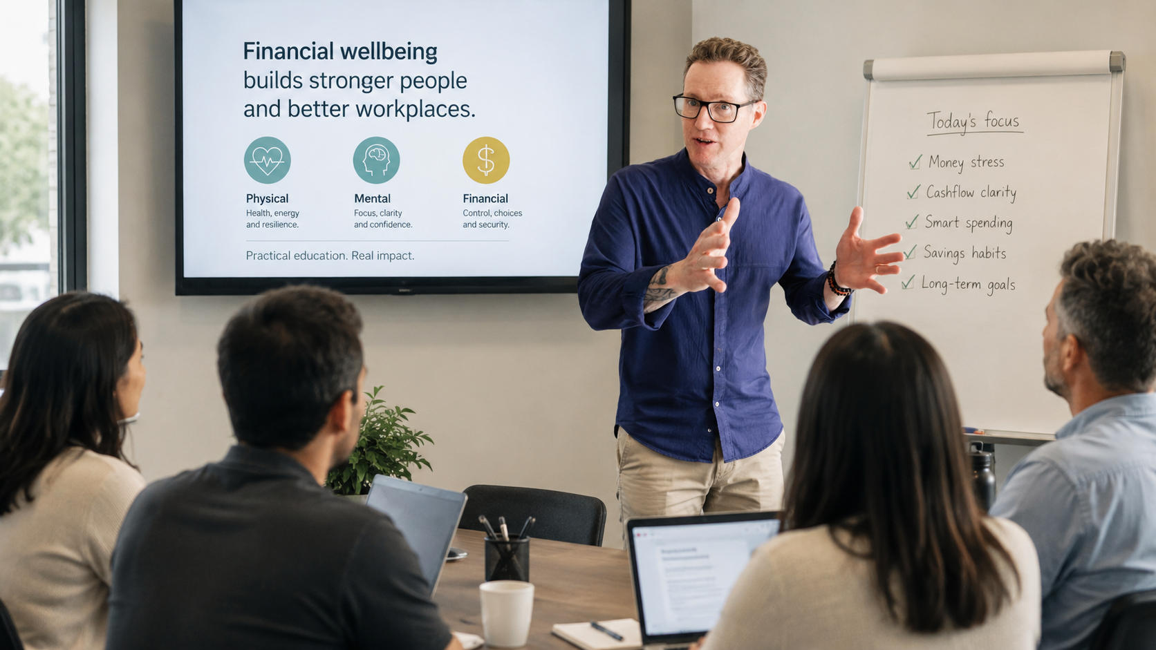 Financial coach delivers workshop