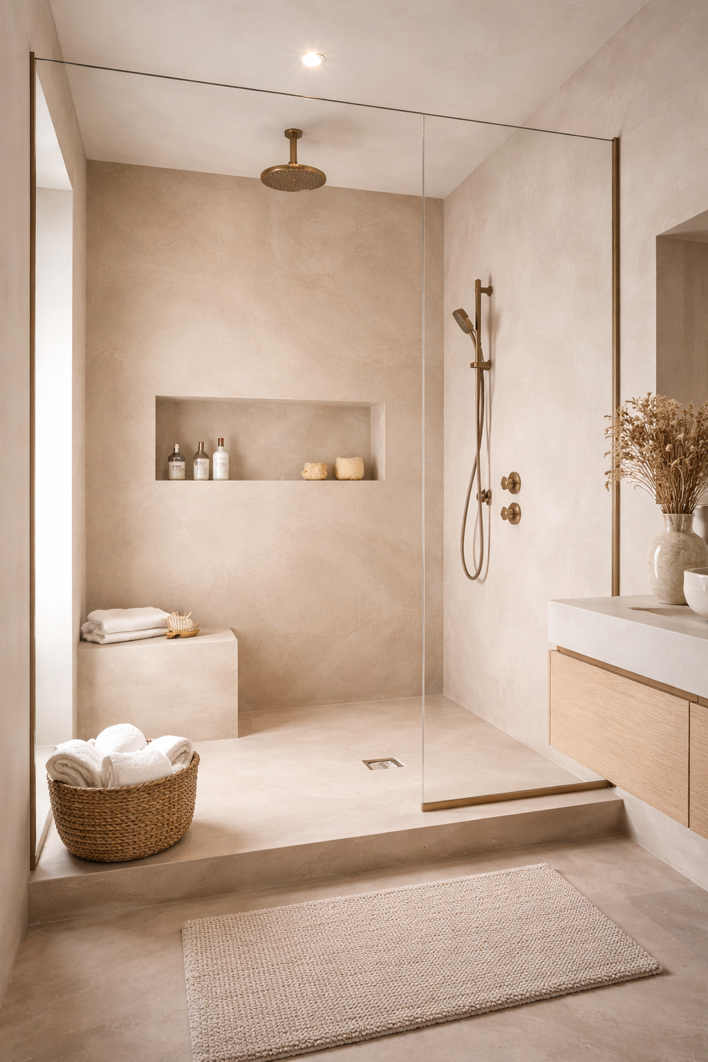 Microcement bathroom installation South Florida