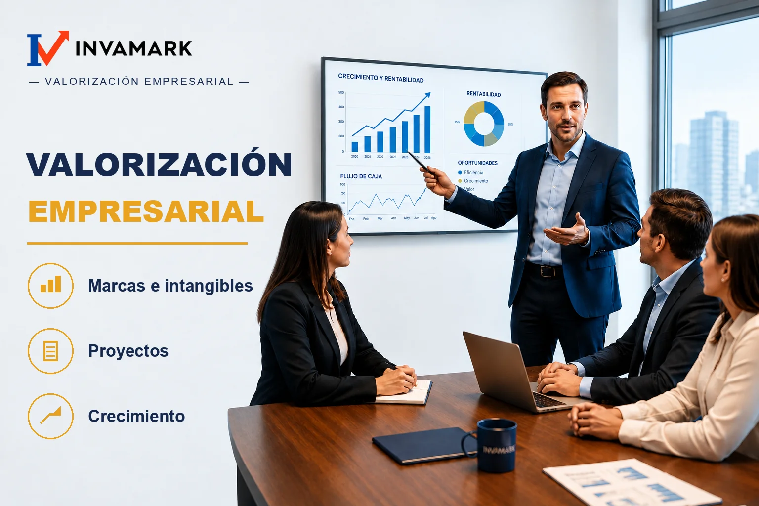 Valorización Empresarial · Marcas e intangibles · Proyectos · Crecimiento