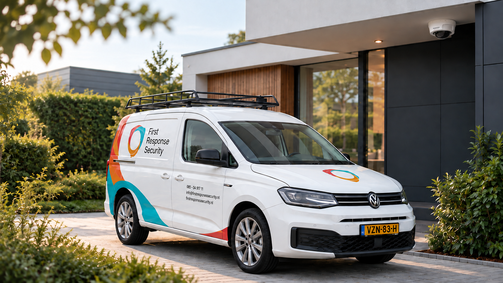 FRS-servicebus bij een beveiligde woning