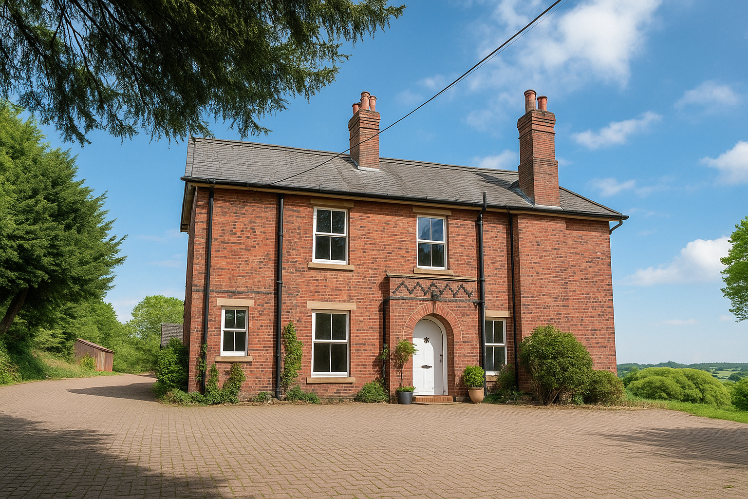 Well-maintained Nottingham property with clean facade and landscaped garden after regular maintenance service