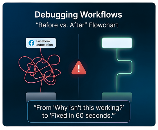 A graphic showing how AI can fix errors in workflow A graphic showing how AI can fix errors in workflow