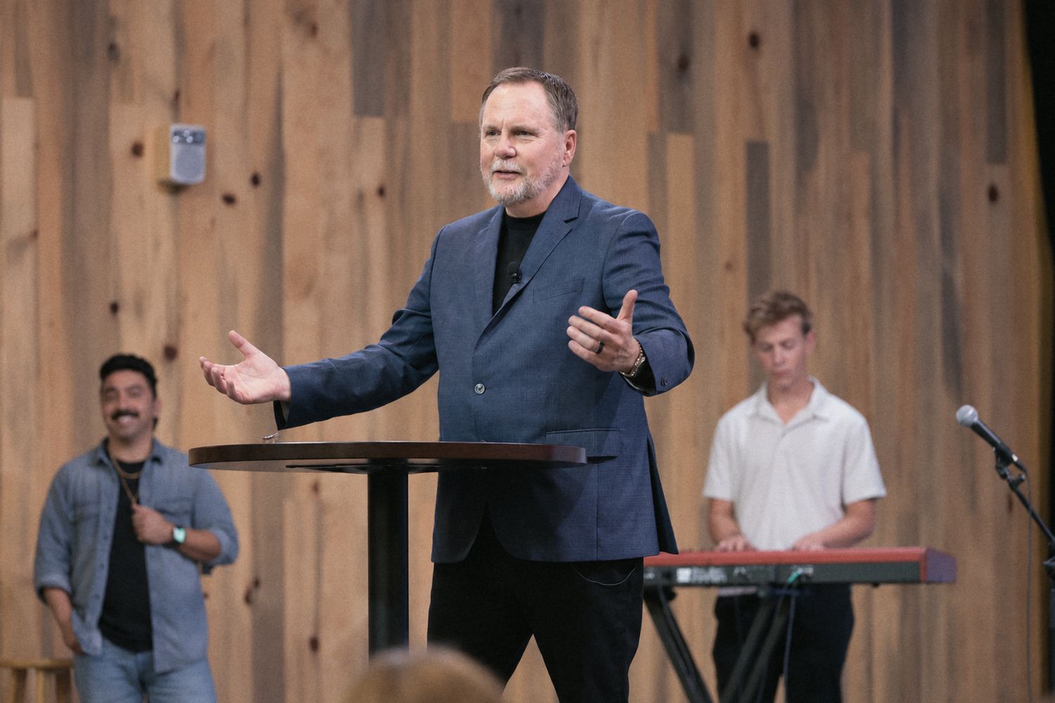 Legacy Pastor Brady Boyd teaching on stage at The Village Church
