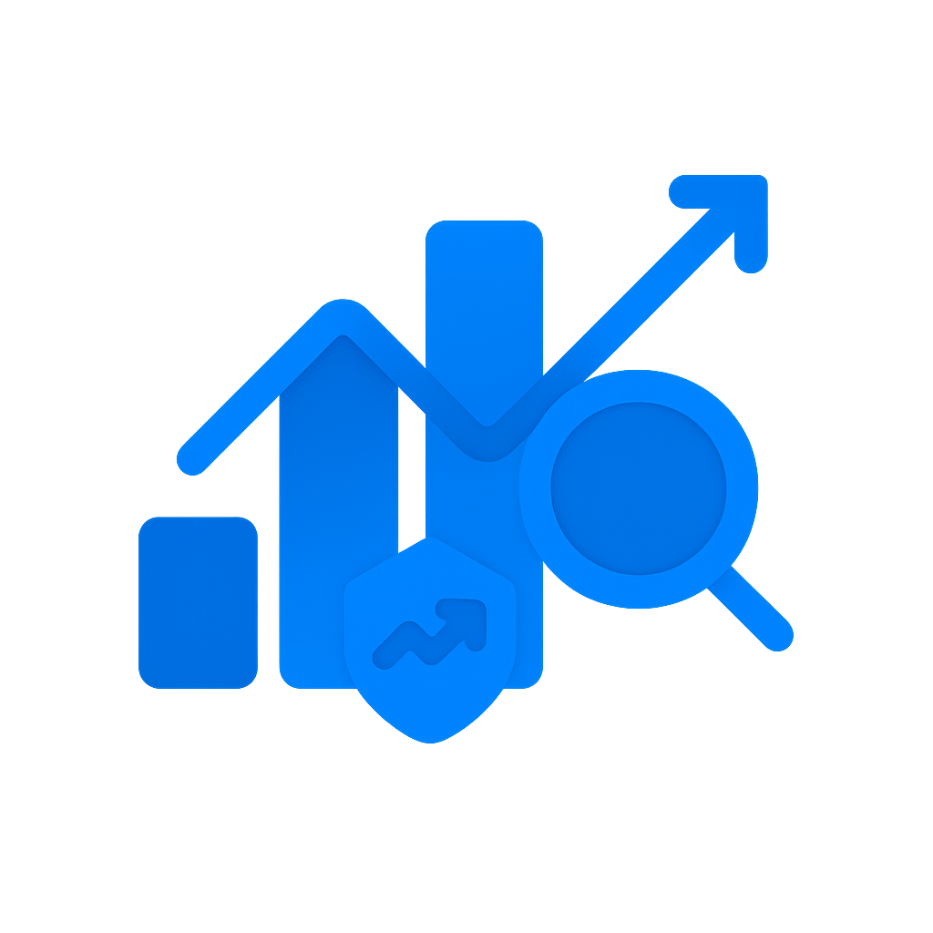 Icon representing performance insights and risk detection for Data Analytics.