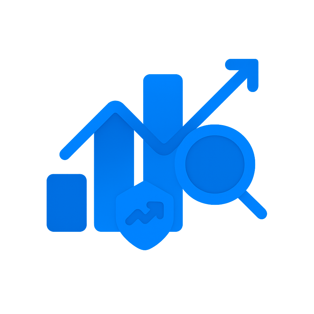 Icon representing performance insights and risk detection for Data Analytics.