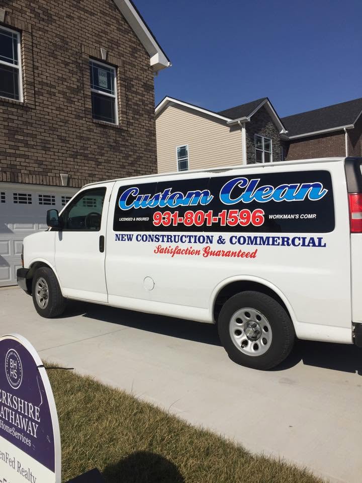Custom Clean service vehicle and local cleaning work