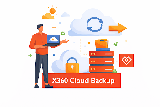 Cybersecurity, Excel 365, Microsoft Teams, AI Fluency, QuickBooks, and Complete Course. Progression bars and "secured" status are visible, along with a "read more" button. Data Insights, bats-driven growth, and certificate visualization modules are also shown. The geometric heart logo from Heartfelt IT is subtly integrated onto the computer case and keyboard, alongside Brain Station branding. This captures the complete learning portal experience, with specific course mentions and a connection to Heartfelt IT's giving-back initiative.