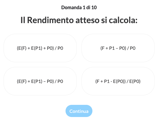 Quiz Finanza Aziendale