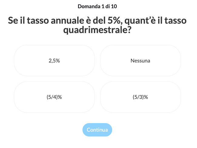 Quiz Matematica Finanziaria
