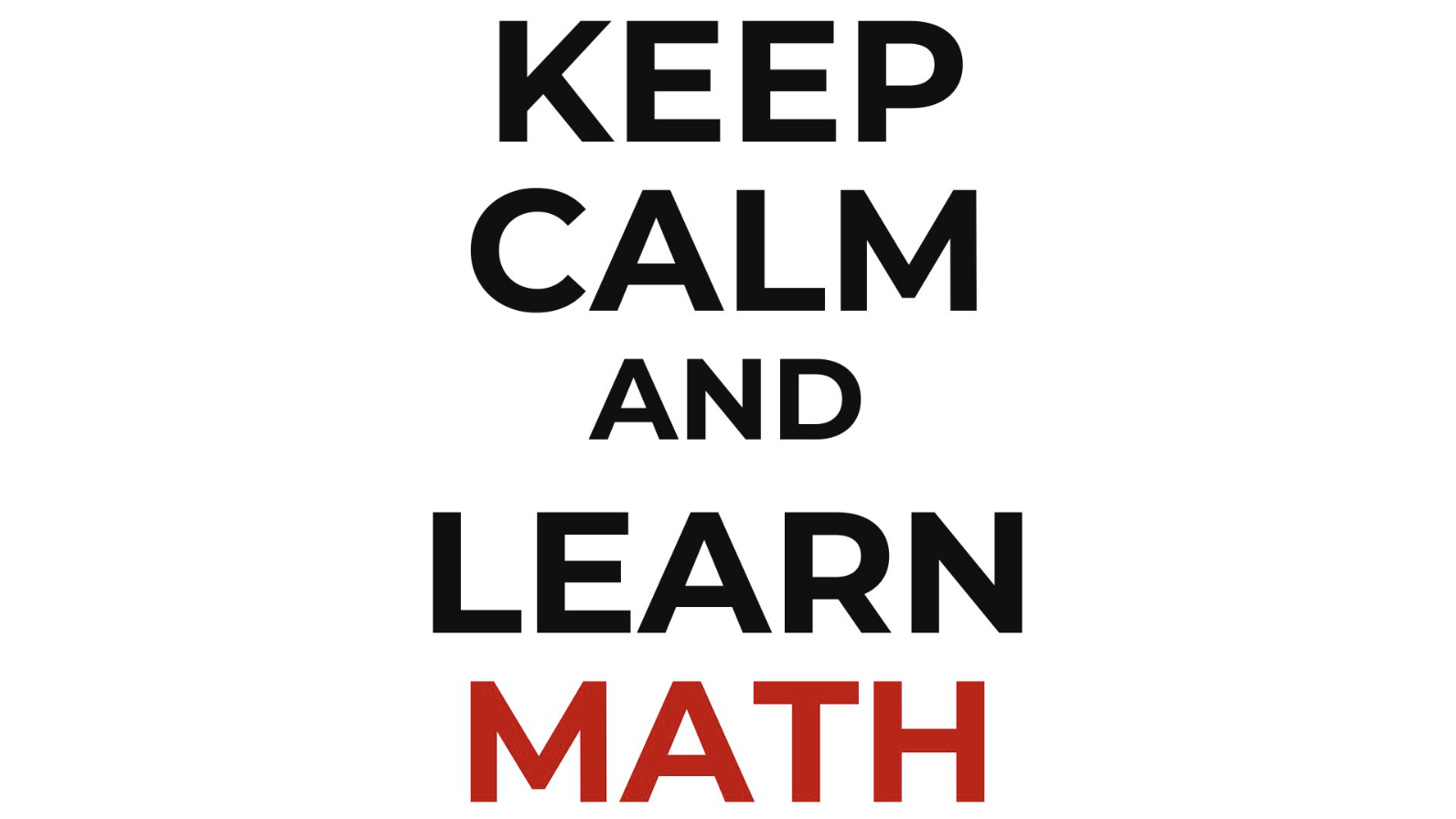 Keep Calm and Learn Math — copertina del corso