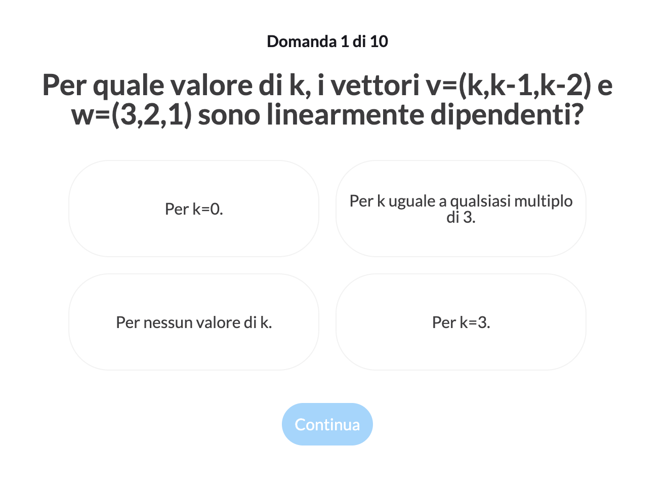 Anteprima dei quiz di Matematica
