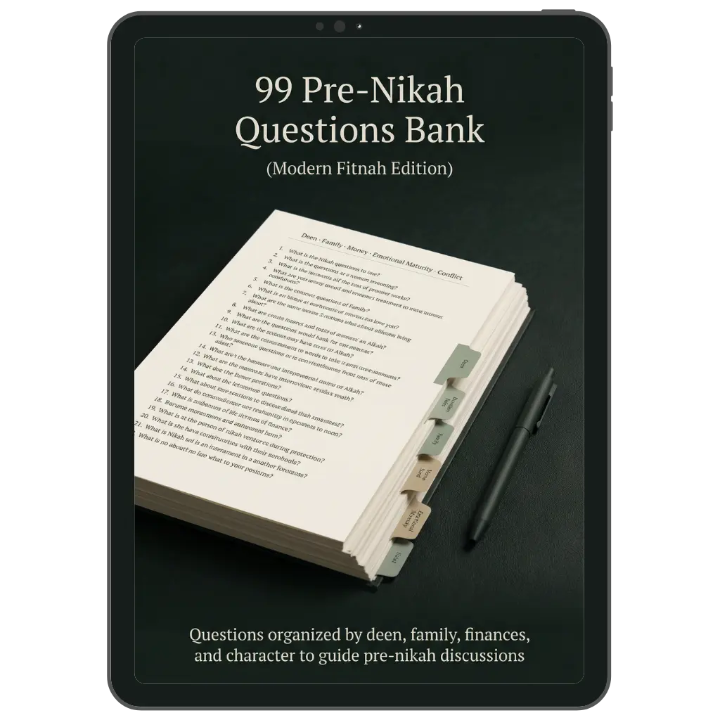 99 Pre-Nikah Questions Bank
