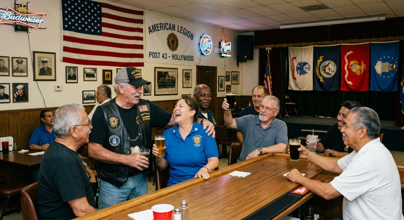 Veterans at local VFW club