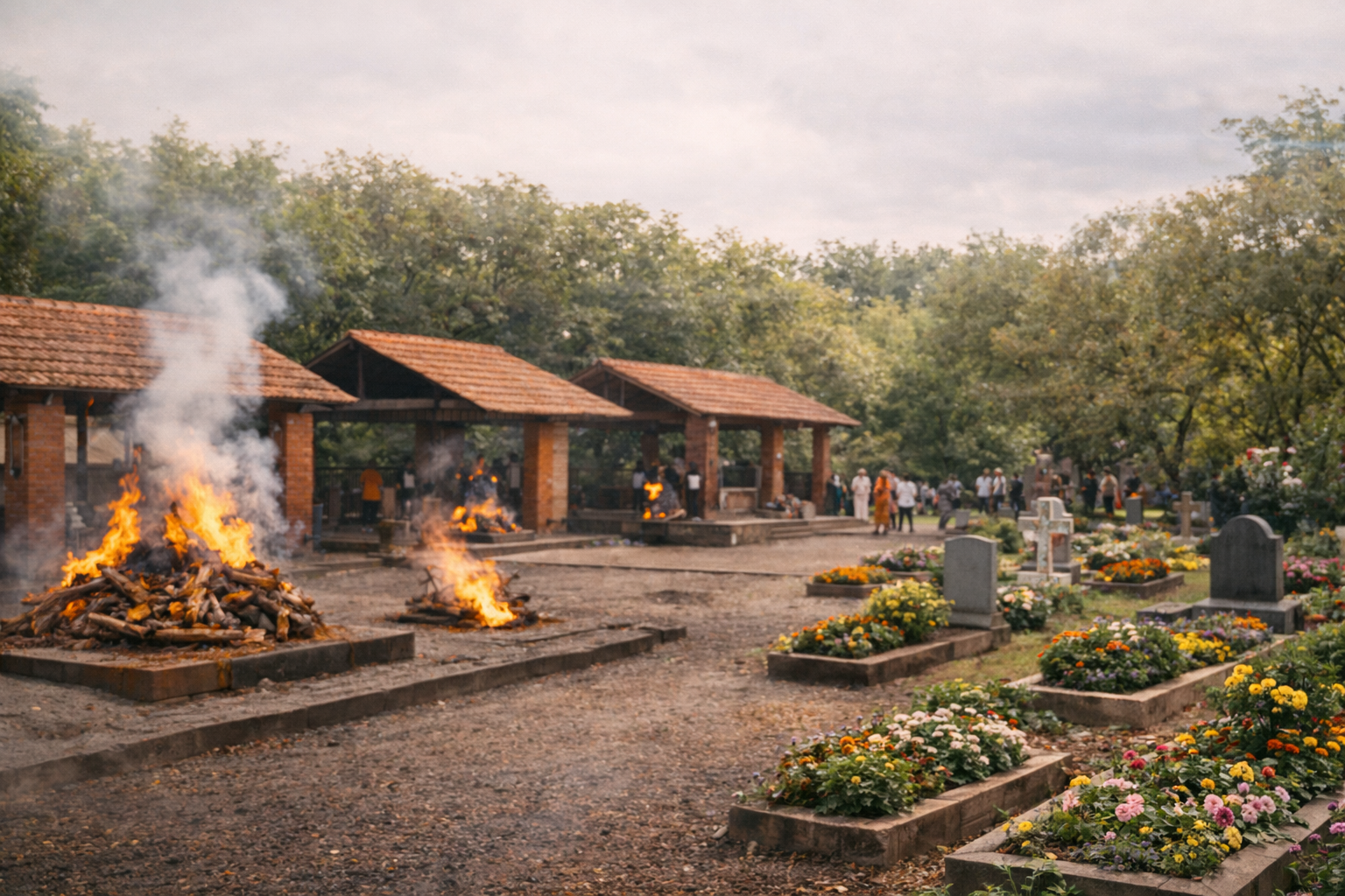 Cremation and burial ground support
