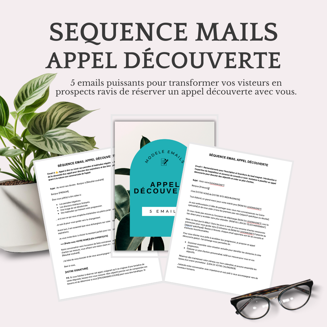 exemple de sequence emails pour appel découverte dans Steppyz