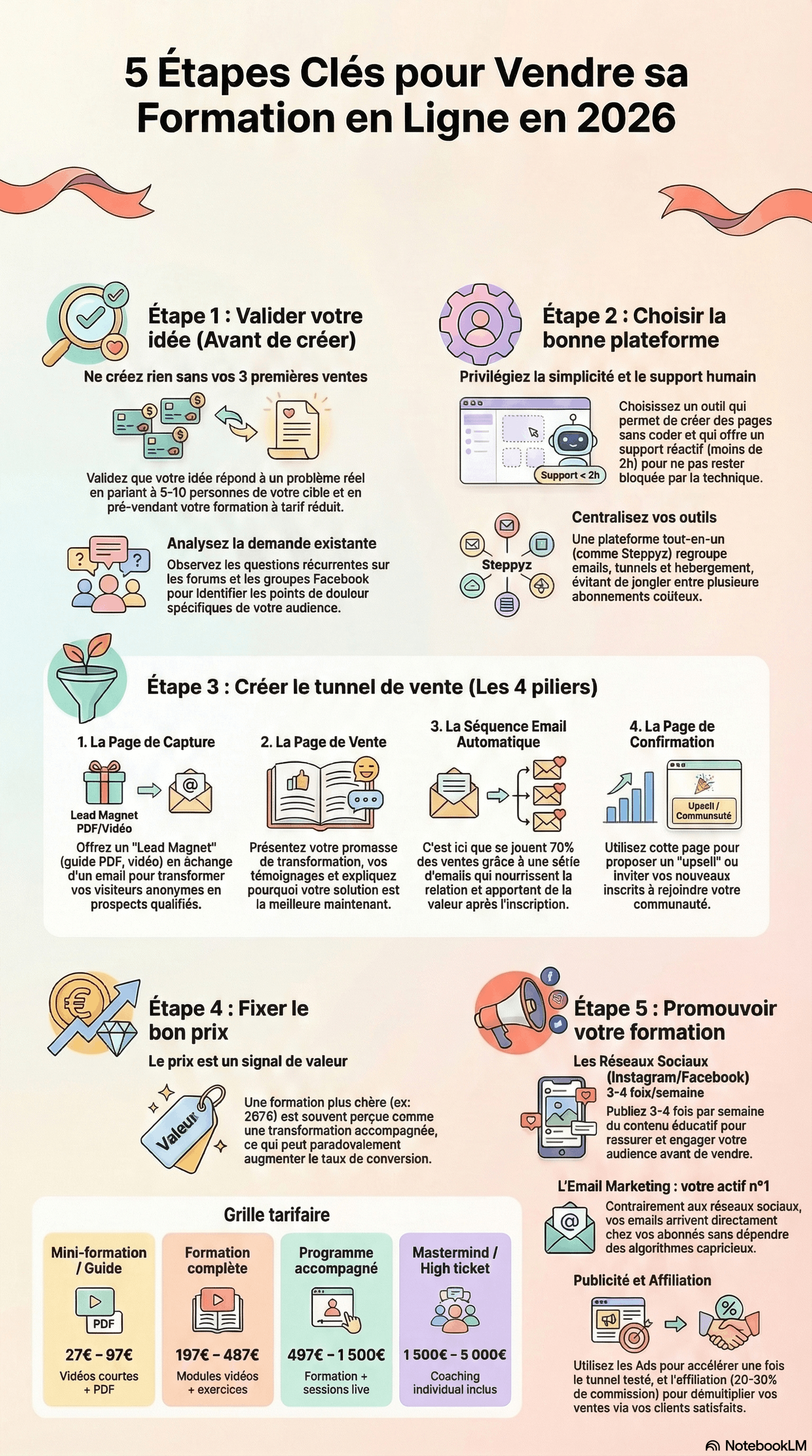 Plan pour créer sa formation en ligne